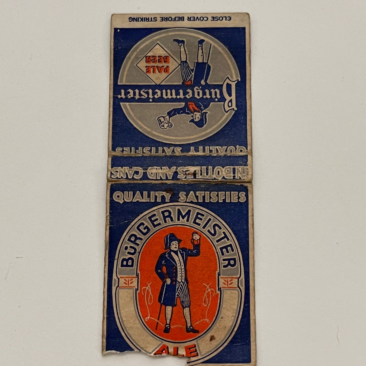 Burgermeister Pale Ale Vintage Matchbook MB59-1