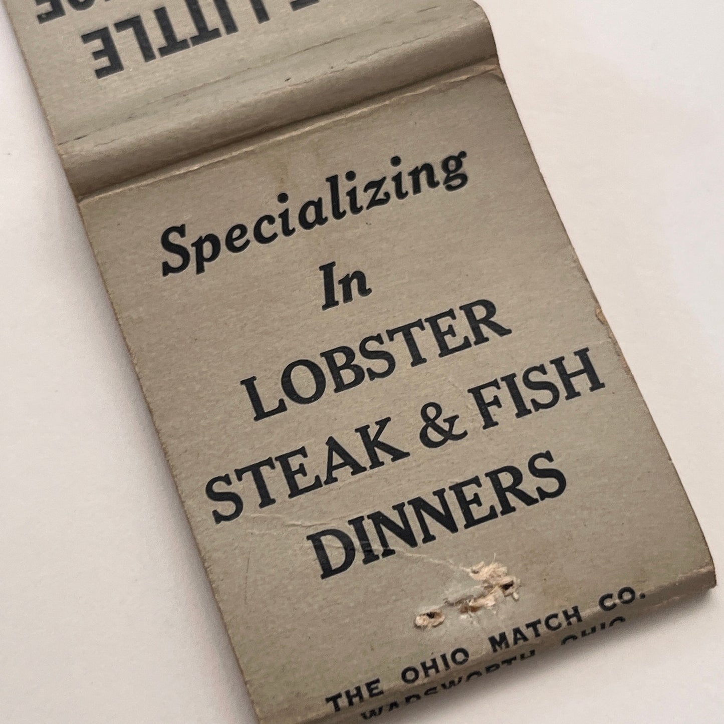 The Little Stone House Guilford CT Vintage Matchbook Cover TB8-MB-15