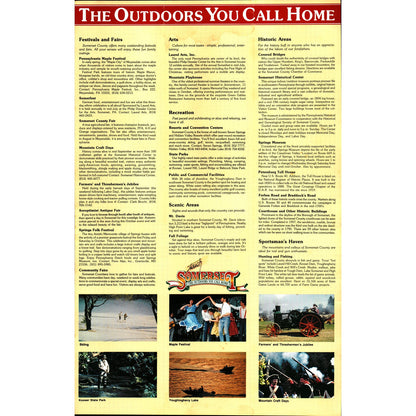 1970s Somerset PA Attractions Fold Out Travel Guide V1-1