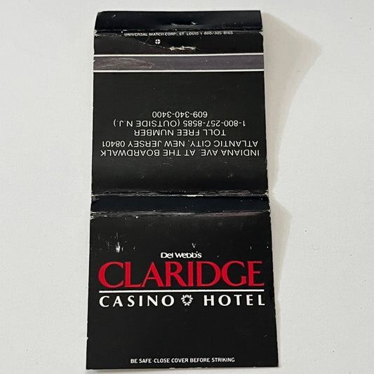 Del Webb's Claridge Casino Hotel Vintage Matchbook Cover TB6-MB1-8