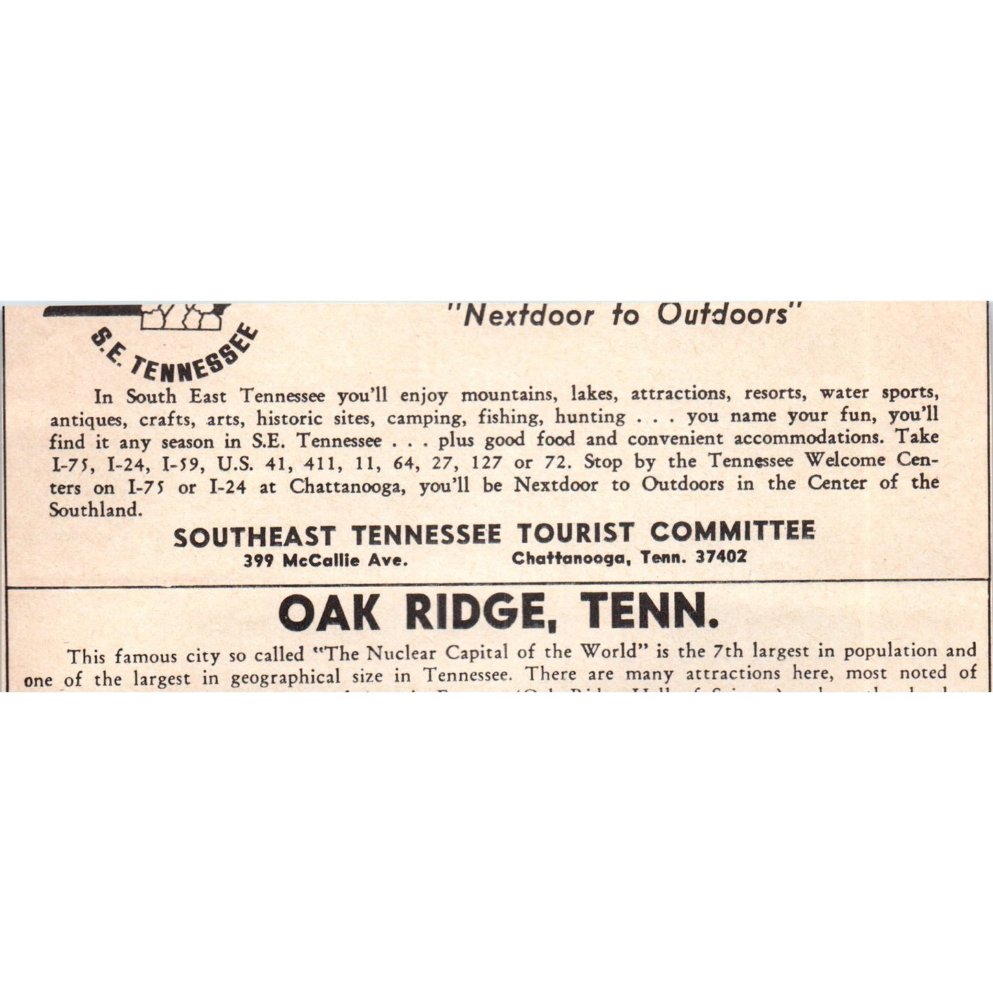 Beautiful Rock City Atop Lookout Mountain TN 1973 Magazine Ad AD8-B9