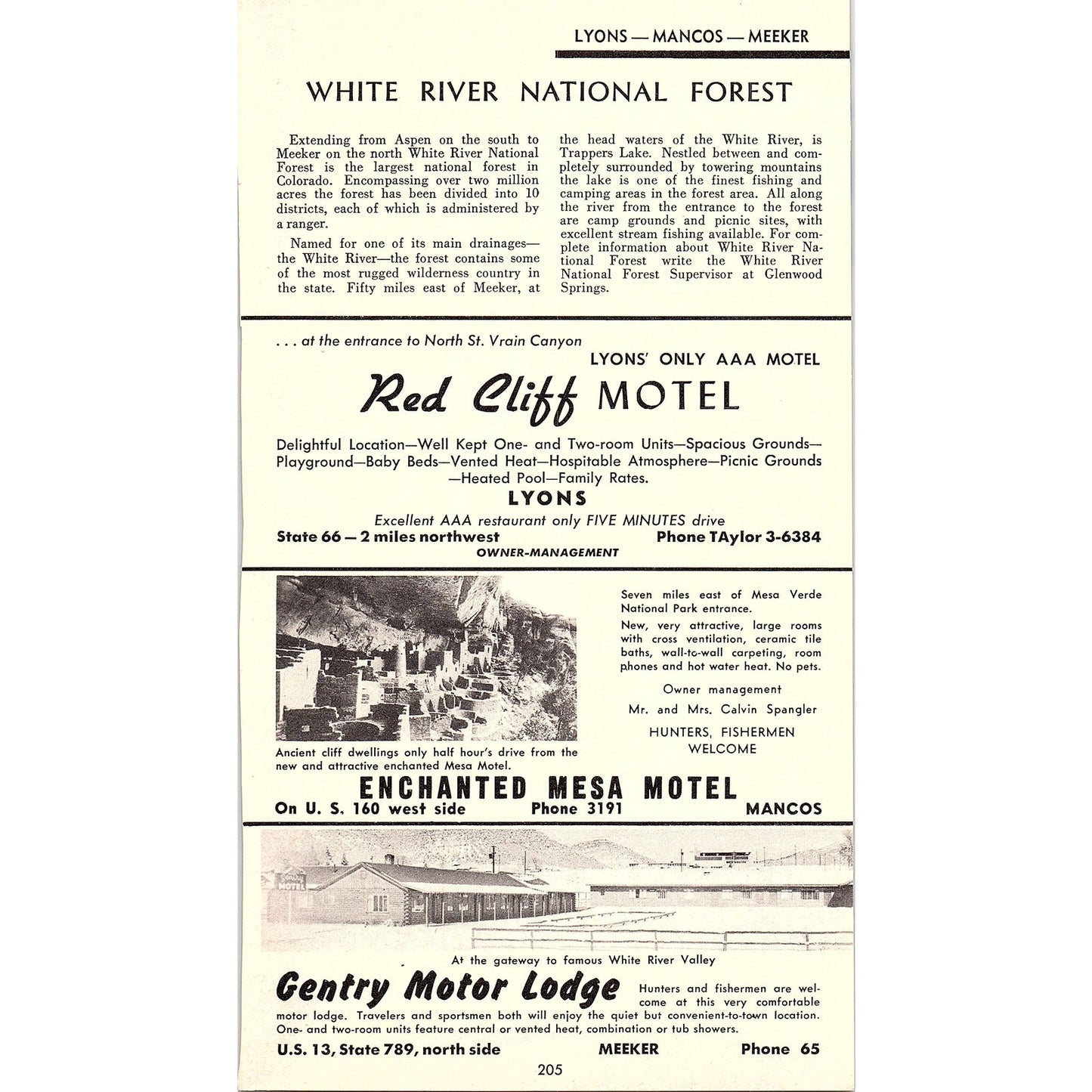 Sleepy Cat Ranch - Meeker Colorado 1958 Ad AG1-8