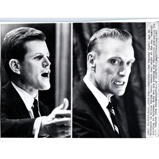 Mrs. Edward Kennedy & Ed McCormick Debate 1962 7x9 Original Press Photo D1-P