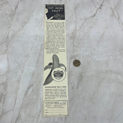 1937 United Fruit Co Classroom Education 2.5x12 Magazine Advertisement FL6-6