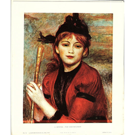 The Excursionist - Pierre Auguste Renoir Vintage Art Print 4x5 V12