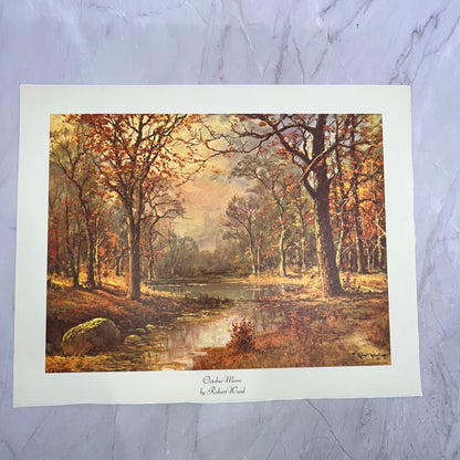 October Morn - Robert Wood Lithograph 11x14" Art Print V22