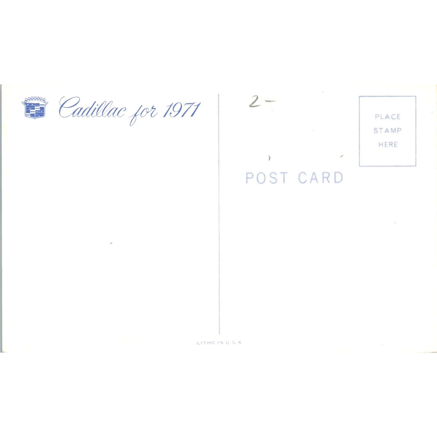 1971 Cadillac Convertible Promo Vintage Postcard PC6