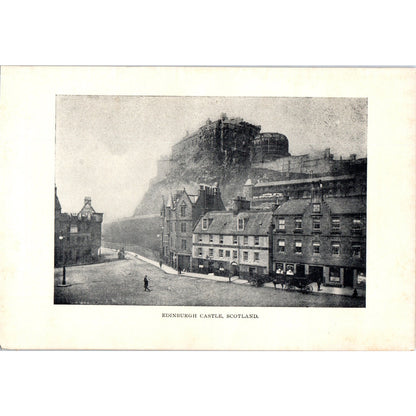 Edinburgh Castle Scotland 1901 Original Print AD8-H8