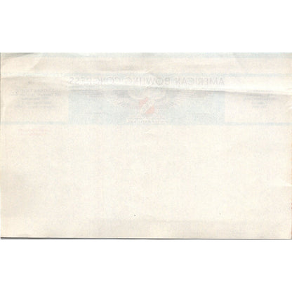 American Bowling Congress International ABC Vintage Blank Letterhead J17