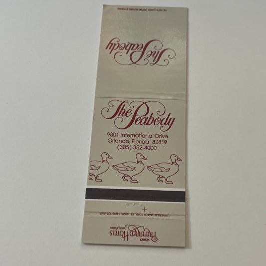 The Peabody Hotel Orlando FL Vintage Matchbook Cover TB6-MB2-6