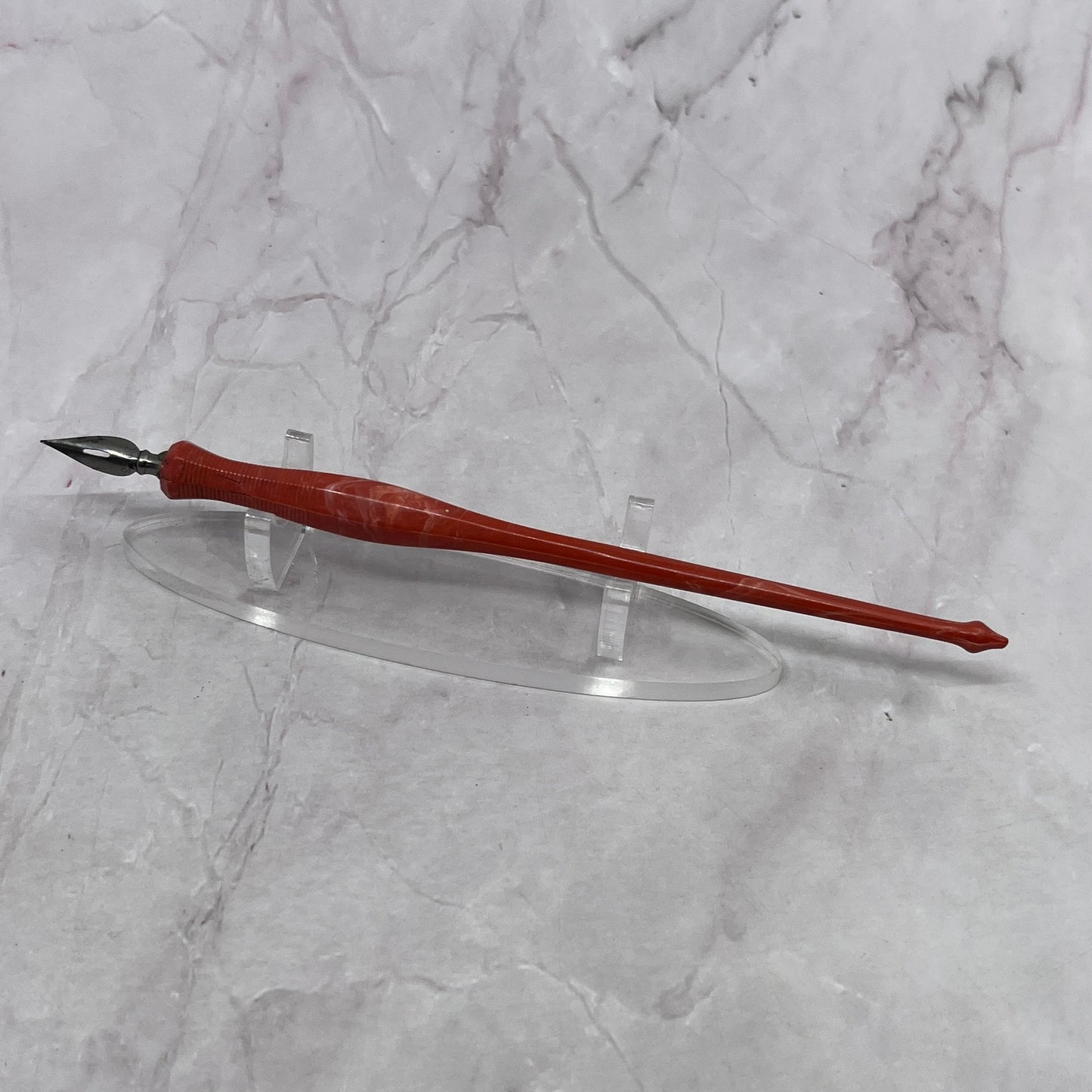 Marbled Bakelite Zaner Bloser Vintage Fountain Dip Pen w/ Nib TC5-DP-2