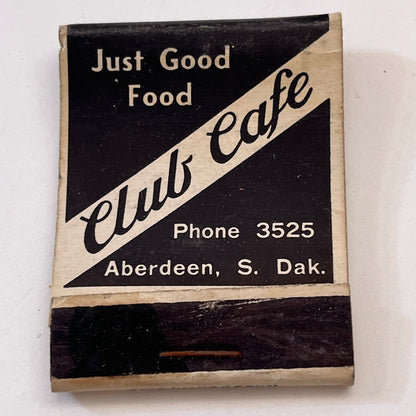 Club Cafe Aberdeen South Dakota Vintage Matchbook Cover TB8-MB3-6