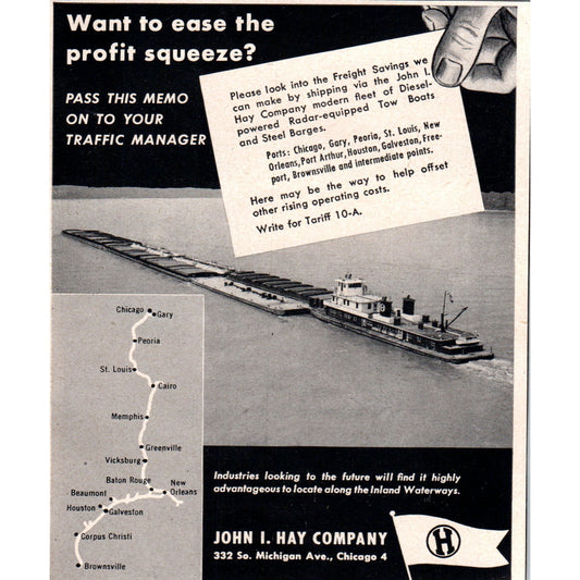 John I. Hay Company Chicago 1951 Magazine Ad AF1-MF1