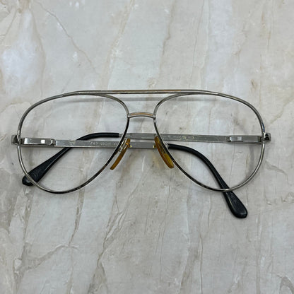 Vintage Aviator Cottet Silver Tone Sunglasses Eyeglasses Frames TD5G1-8