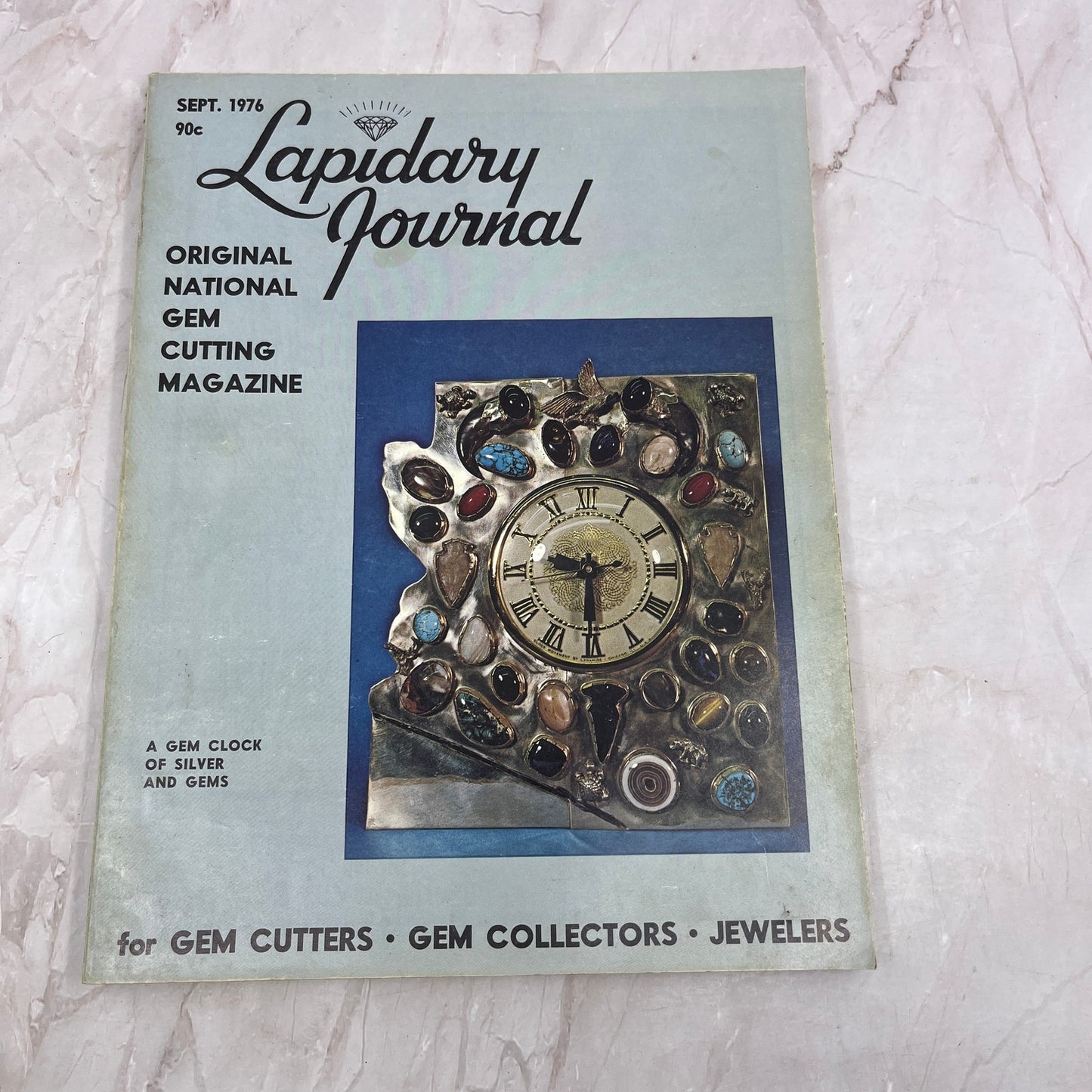 Gem Clock of Silver and Gems - Lapidary Journal Magazine - Sep 1976 M24