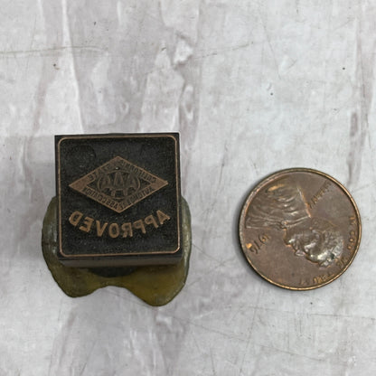 California State AAA Approved Copper Vtg Letterpress Printers Block Plate SF5-S