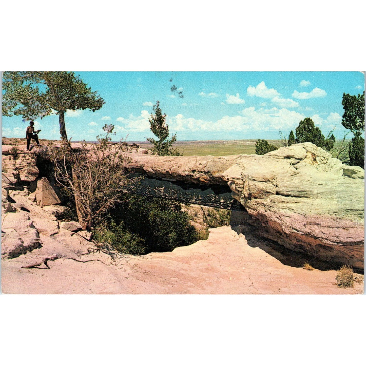 1972 Agate Bridge First Forest National Monument Arizona Vintage Postcard PE2