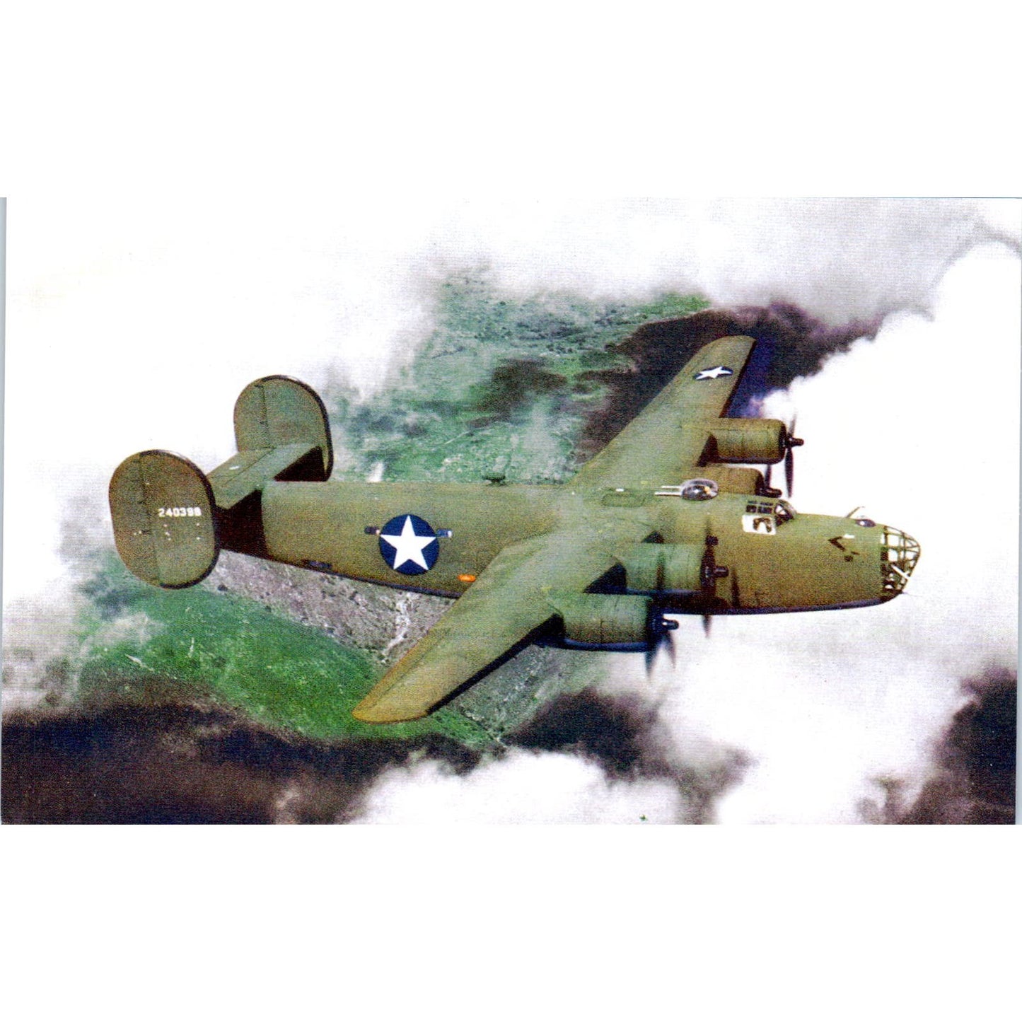 Liberator Express B-24D Bomber Vintage Postcard PC1