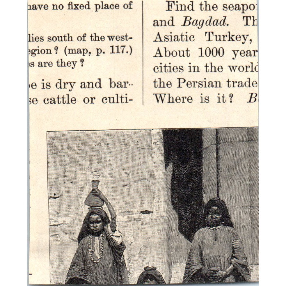 A Persian Grocery Store Market 1901 Engraving AF2-P1