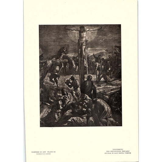 The Crucifixion (Detail) - Tintoretto - 1902 Litho Art Print AF4-12