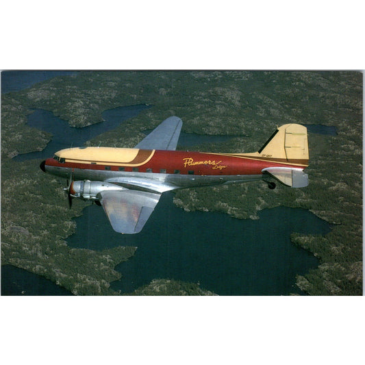 Plummers Lodges Douglas DC-3 CF-QHY Vintage Postcard P4-5