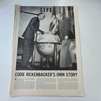 Capt. Eddie Rickenbacker's Pacific Mission 9 Pages 1940s WWII Era Article V30-1