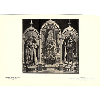 Triptych Virgin and Child & Four Saints - Crivelli - 1908 Litho Art Print AF4-8