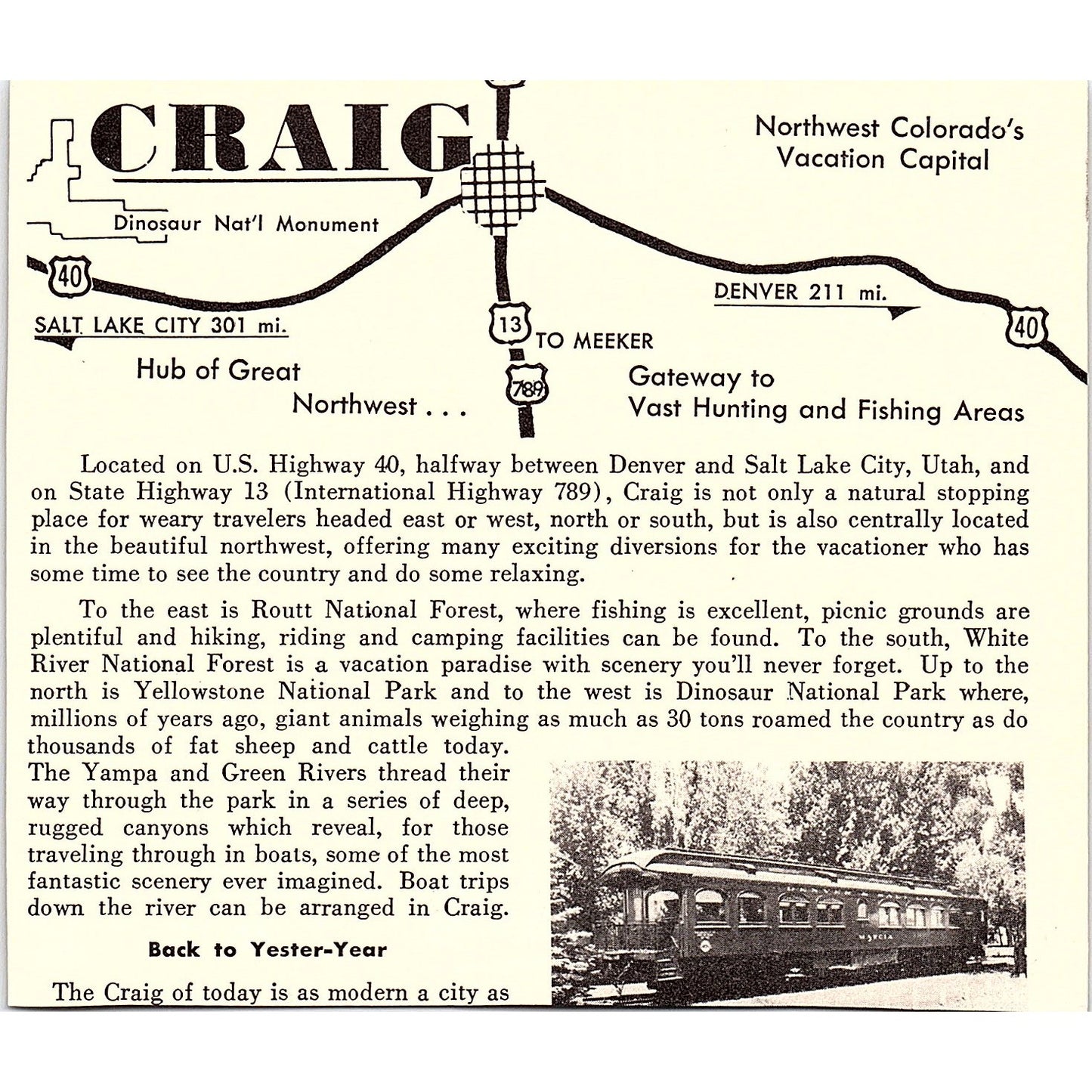 The Cosgriff Hotel & Motel Chas R Gentry Craig CO 1958 Ad AG1-H3