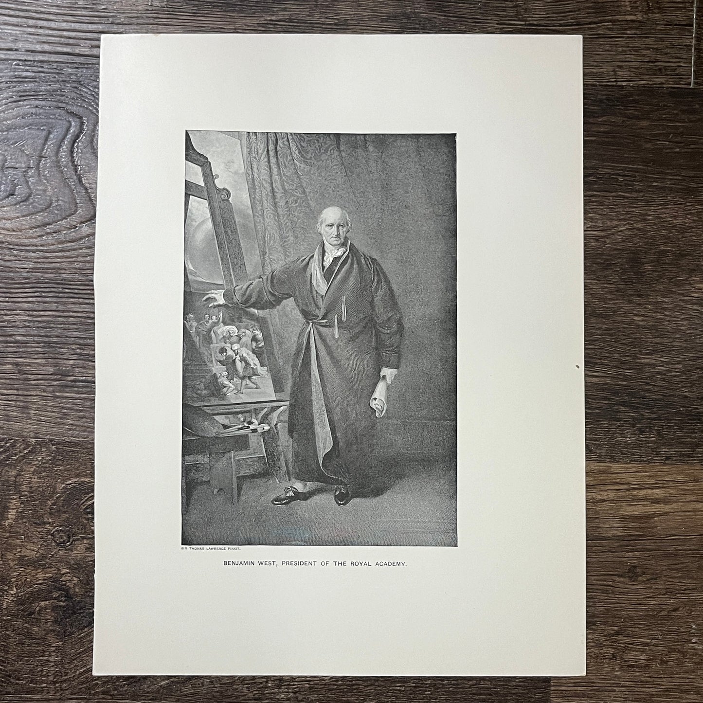 Benjamin West Royal Academy President Sir Thomas Lawrence Engraving 9x12 V10