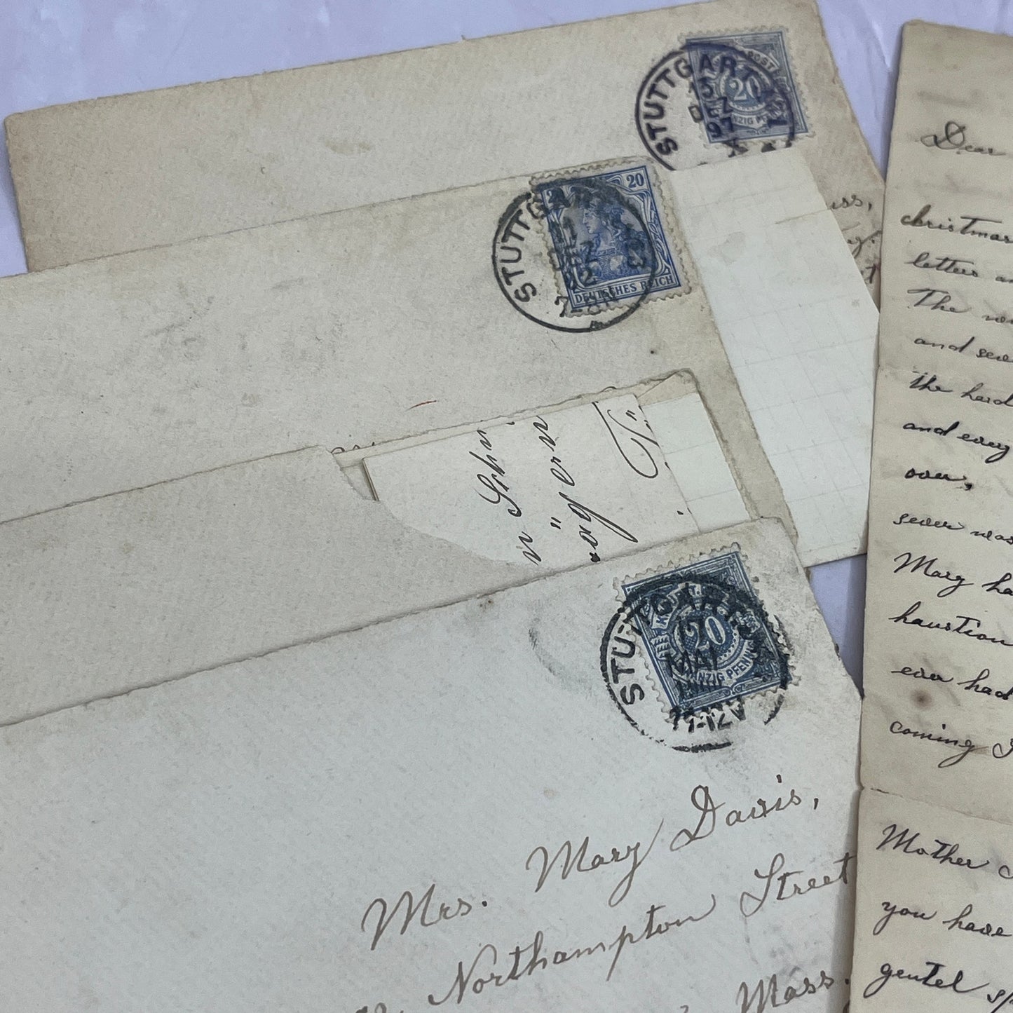 1888 Group of Letters From Stuttgart Germany to Willis R Russ Boston TH2