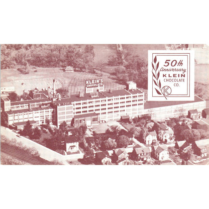 Klein Chocolate Company Elizabethtown Pennsylvania Dutch Country Postcard PD7