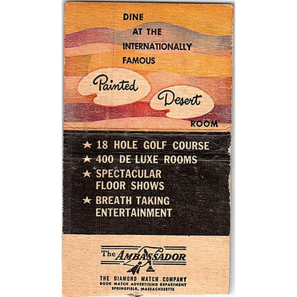 Wilbur Clark's Desert Inn Las Vegas NV Vintage Matchbook Cover SF3-Y4