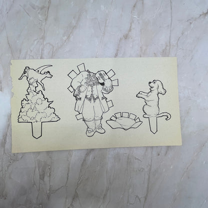 Vintage Uncut Paper Dolls Mother Goose Hey Diddle Diddle Magazine Clipping FL6-1