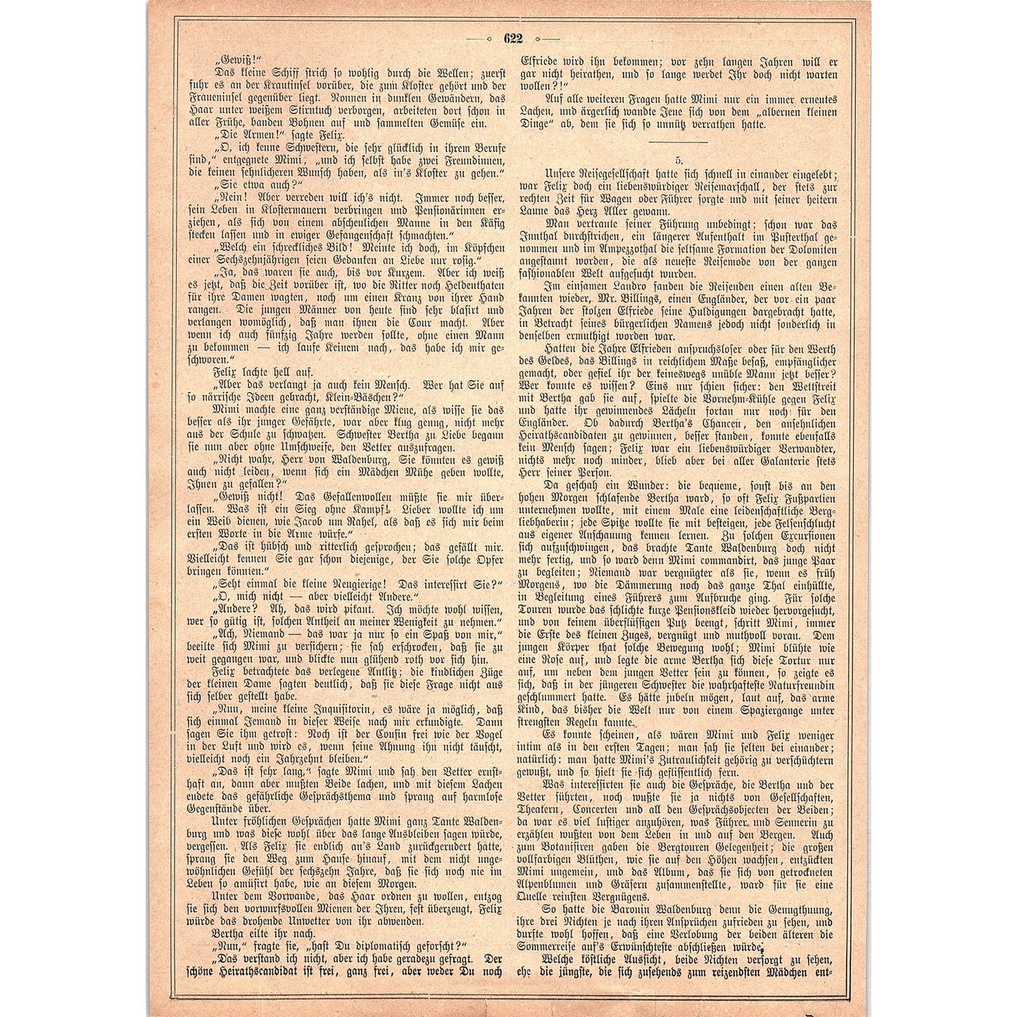 Der Morgentrunk The Morning Drink by F. Schmidt 1892 Engraving V1-3