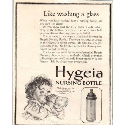 Hygeia Nursing Bottle Buffalo NY 1924 Magazine Ad AF7-LJ1