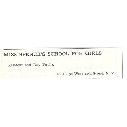 Miss Spence's School for Girls New York 1924 Magazine Ad AD8-O7