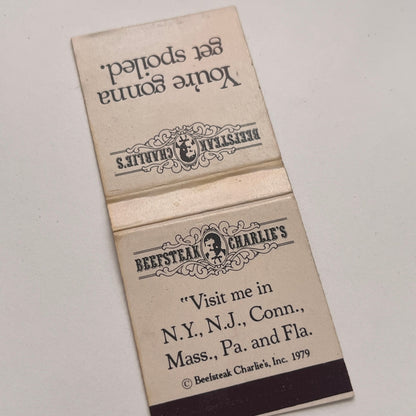 Beefsteak Charlie's Restaurants Vintage Matchbook Cover TB8-MB-4