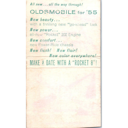 1955 Oldsmobile Anderson Cadillac-Oldsmobile Chippewa Falls Matchbook SF4-Y6