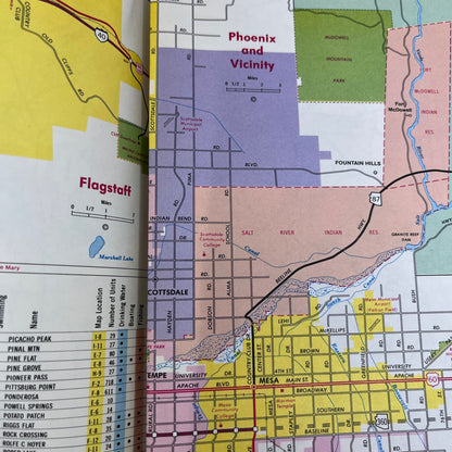 1980 Arizona Fold Out Road Map TI8-S7