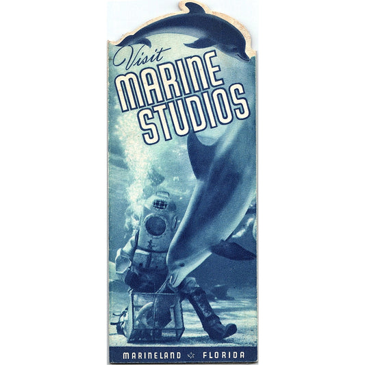 c1950 Marine Studios Aquarium Marineland FL Fold Out Travel Brochure TH2-TB2