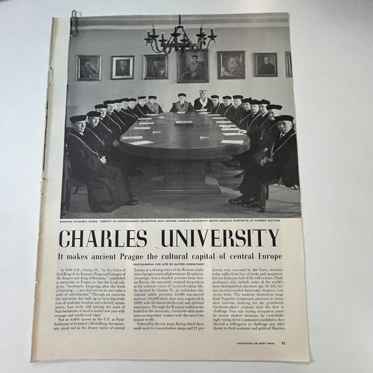Charles University Prague Cultural Capital 5 Pages 1940s WWII Era Article V29-5