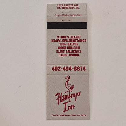 Flamingo Inn South Sioux City NE Vintage Matchbook Cover TB6-MB2-2