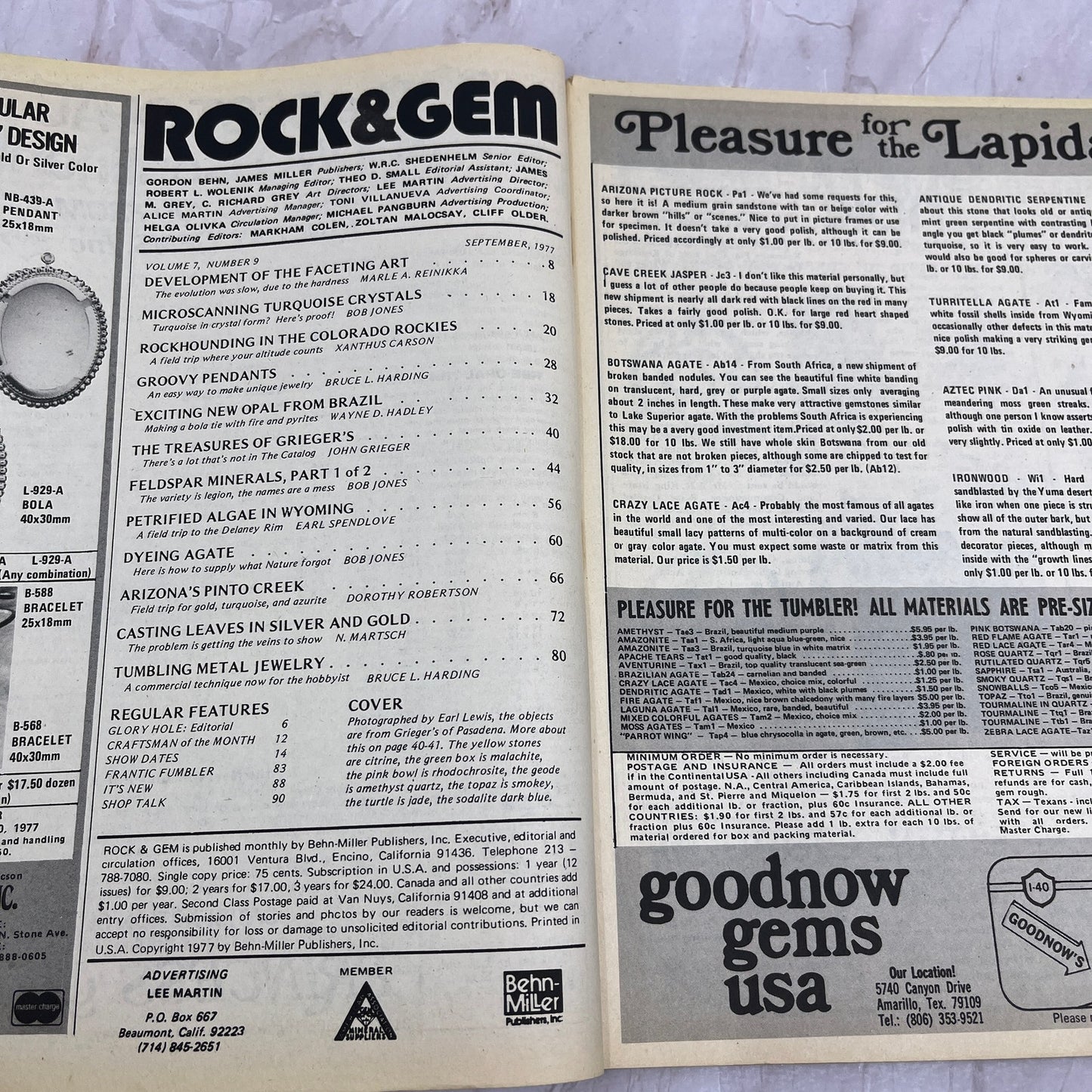 How To Dye Agate Feldspar Minerals - Rock & Gem Magazine - Sep 1977 M23