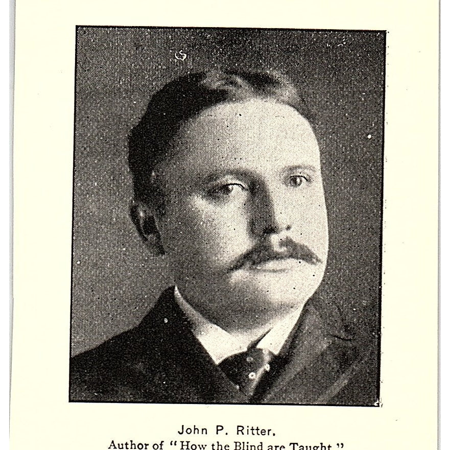 John P. Ritter Author of "How The Blind Are Taught" 1892 Portrait AG2-M21