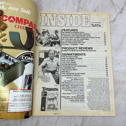 1988 Jan - Treasure Magazine - Treasure Hunting Prospecting Metal Detector M15