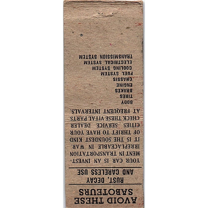 Saxe's Curve Inn Owen WI Vintage Matchbook Cover SF3-Y3