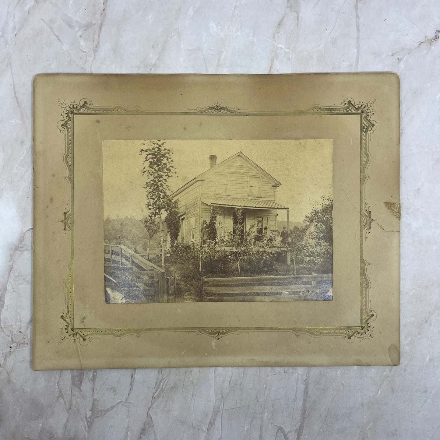 Antique Photograph and Letter H.K. Boice House Fishs Eddy New York 8x10 AE7