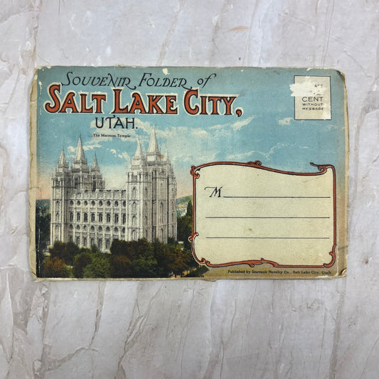 c1920 Salt Lake City Utah Souvenir Folder Book Postcards TI8-S2