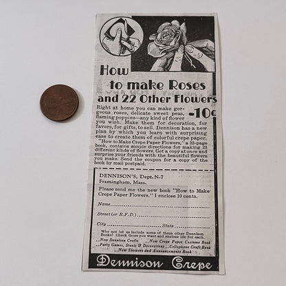 Dennison's Dennison Crepe Framingham MA 1936 Ad SAG4-M4