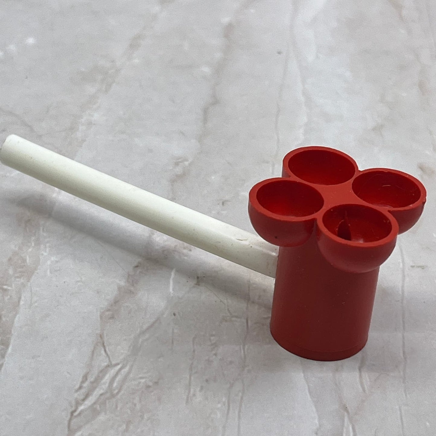 1950’s Red and White Toy Celluloid Bubble Pipe for Blowing Bubbles SB8
